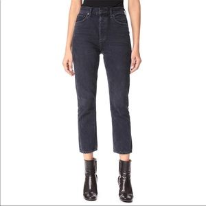 AGOLDE high rise straight crop jeans boyfriend mom